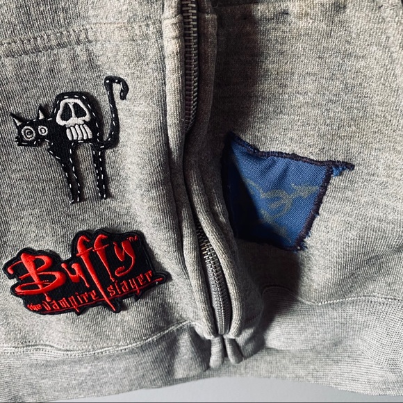 Gray patch zip up sweatshirt - Picture 4 of 13